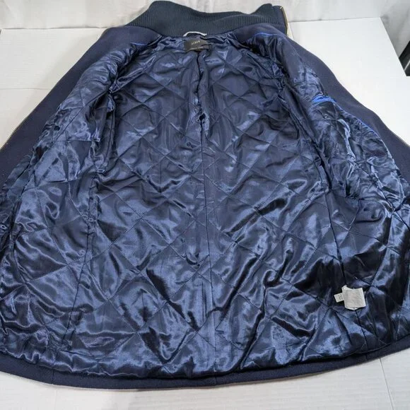 J Crew size 4 Italian Wool Navy blue Lined Coat